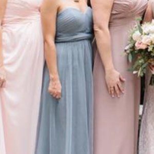Jenny Yoo Dusty Blue Bridesmaid Dress - Altered